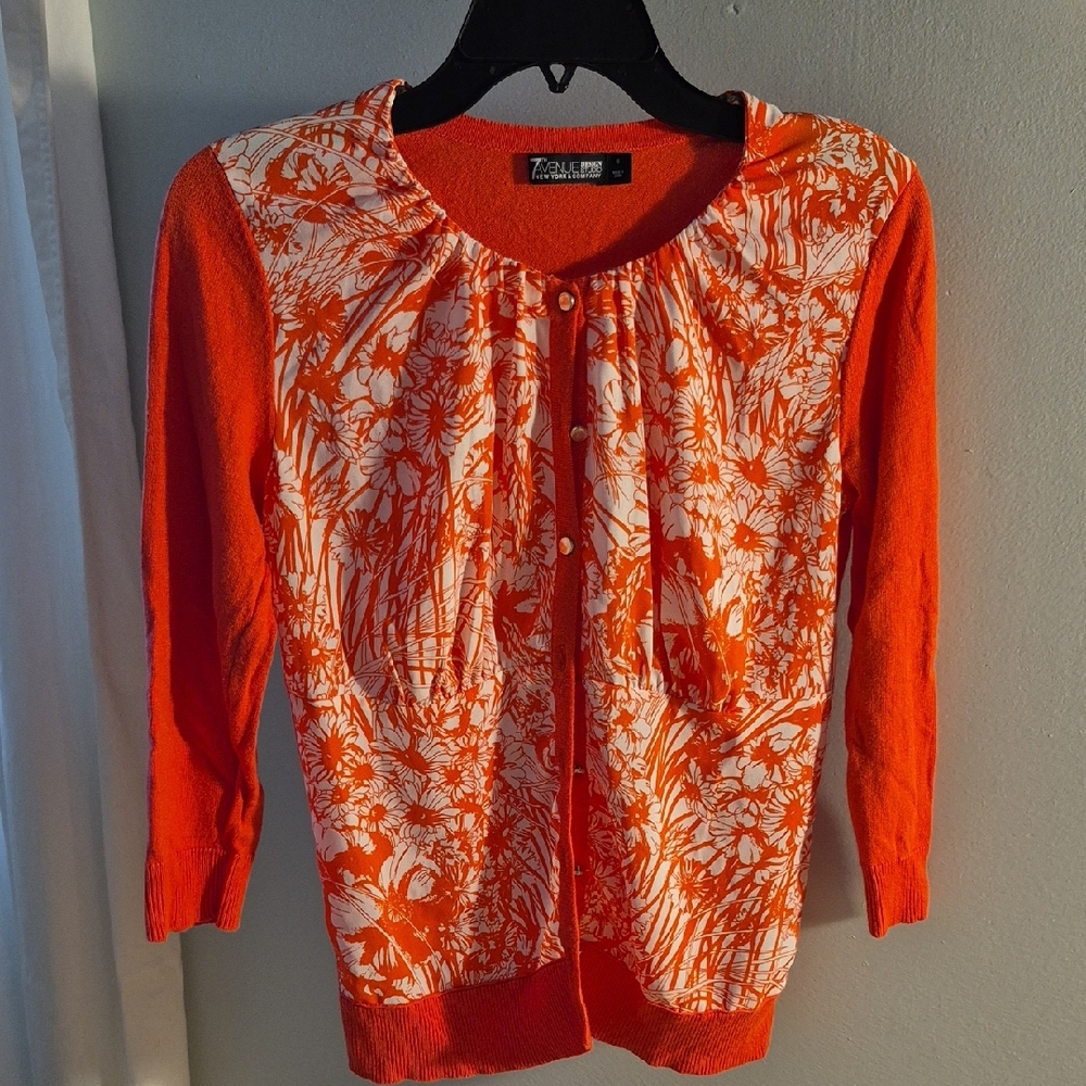 Coral Floral Women's Cardigan